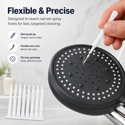 🚿30 Pack Shower Head Gap Cleaning Brushes, Nylon Tiny Hole Cleaner for Shower Faucet Keyboard Phone