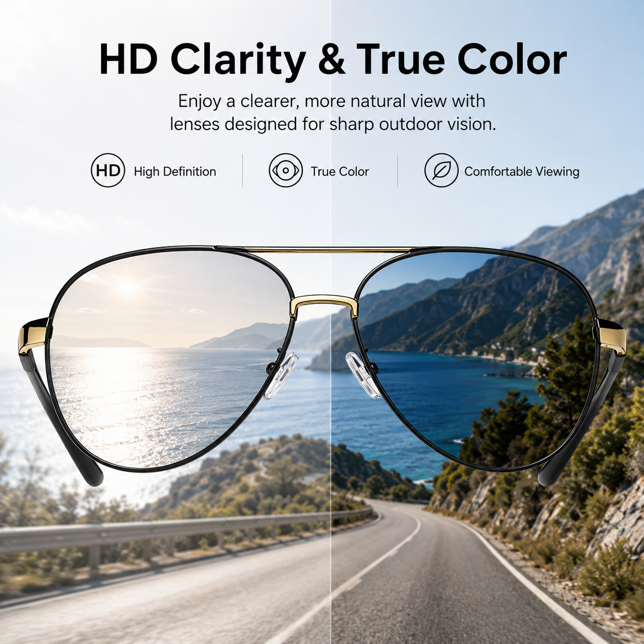 🕶️2 Pack Polarized Aviator Sunglasses Unisex