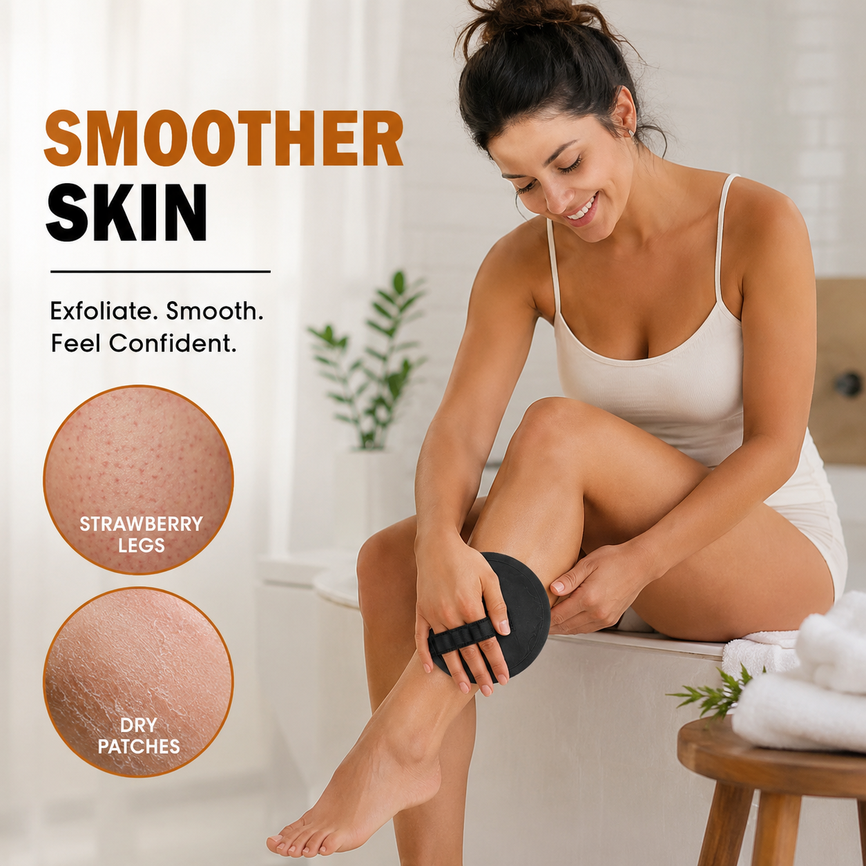 2-Pack Soft Rubber Exfoliating Gloves