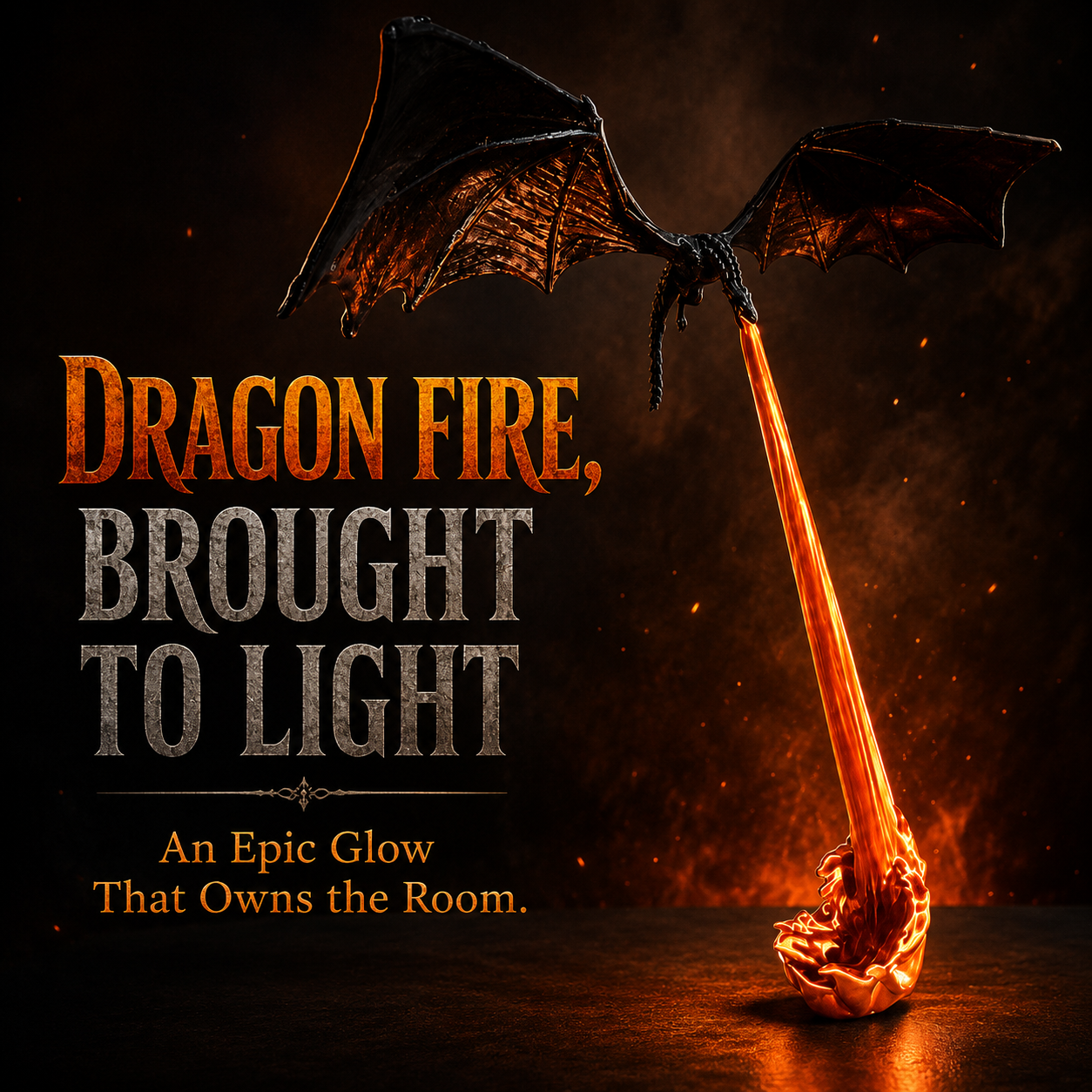 Flying Dragon Flame FableFire Bookshelf