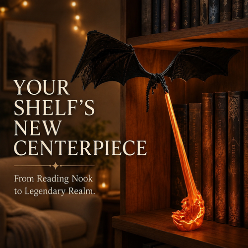 Flying Dragon Flame FableFire Bookshelf