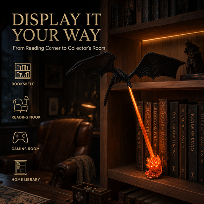 Flying Dragon Flame FableFire Bookshelf