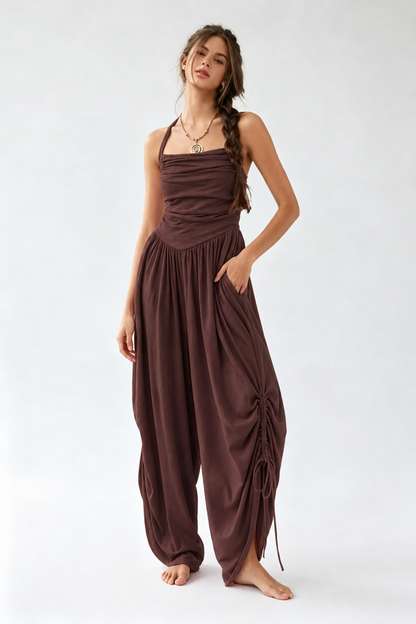 Women's Square Neck Wide-Leg Jumpsuit