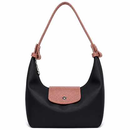 Women's Convertible Nylon Crescent Crossbody Bag
