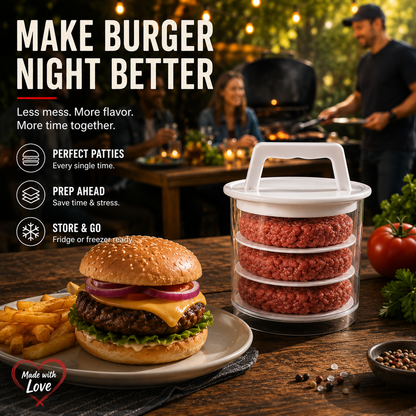 Burger Patty Press Kit – Shape, Stack & Store