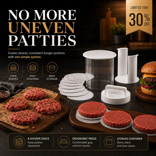 Burger Patty Press Kit – Shape, Stack & Store