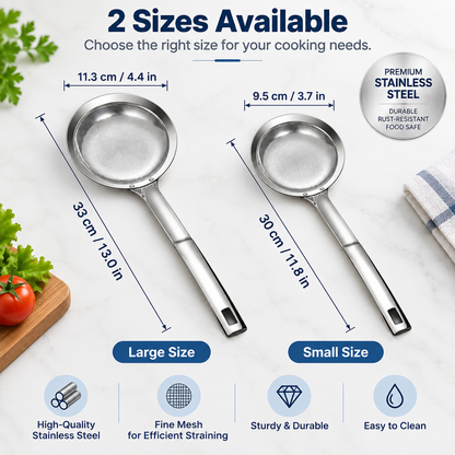 Filter Scoop SUS304 Stainless Steel Fat Skimmer Spoon