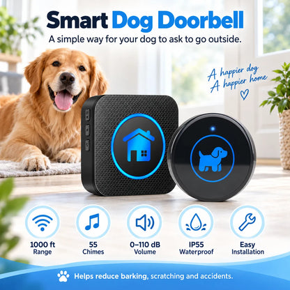🎁Easy-Touch Wireless Dog Doorbell for Potty Training