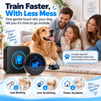🎁Easy-Touch Wireless Dog Doorbell for Potty Training