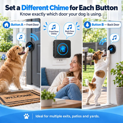 🎁Easy-Touch Wireless Dog Doorbell for Potty Training