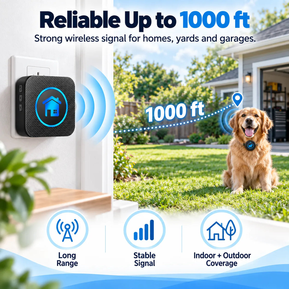 🎁Easy-Touch Wireless Dog Doorbell for Potty Training