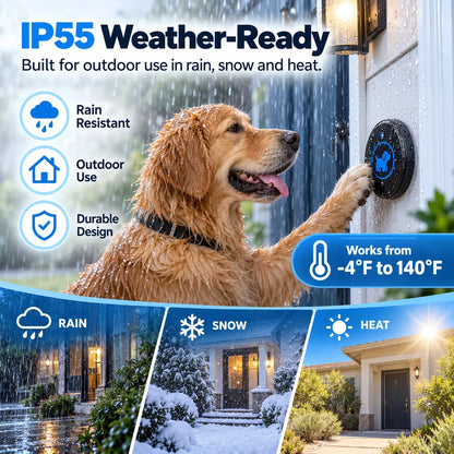 🎁Easy-Touch Wireless Dog Doorbell for Potty Training