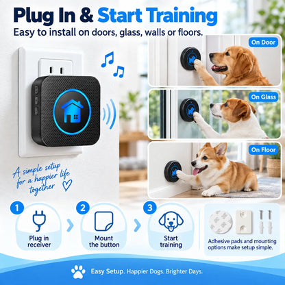 🎁Easy-Touch Wireless Dog Doorbell for Potty Training