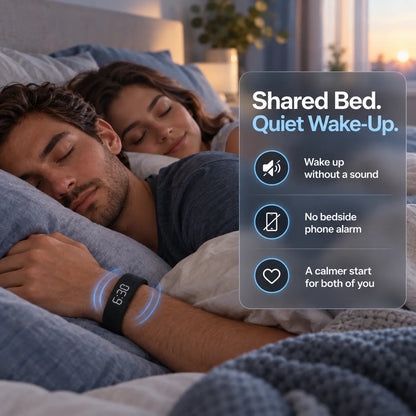 🎁Silent Vibration Alarm Clock – Wearable Wake-Up Band for Heavy Sleepers