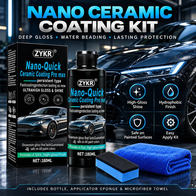 🎁Nano Ceramic Car Coating – High Gloss Hydrophobic Paint Sealant