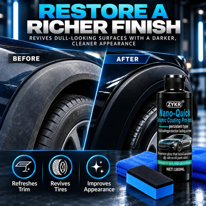 🎁Nano Ceramic Car Coating – High Gloss Hydrophobic Paint Sealant