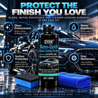 🎁Nano Ceramic Car Coating – High Gloss Hydrophobic Paint Sealant