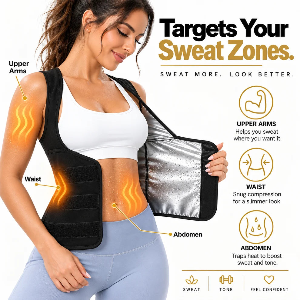 Women's Sweat Compression Shapewear Vest With Sculpting Fit