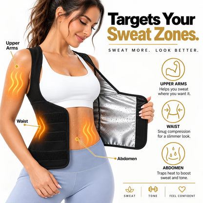 Women's Sweat Compression Shapewear Vest With Sculpting Fit