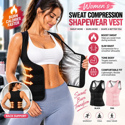 Women's Sweat Compression Shapewear Vest With Sculpting Fit