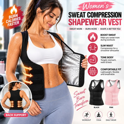 Women's Sweat Compression Shapewear Vest With Sculpting Fit