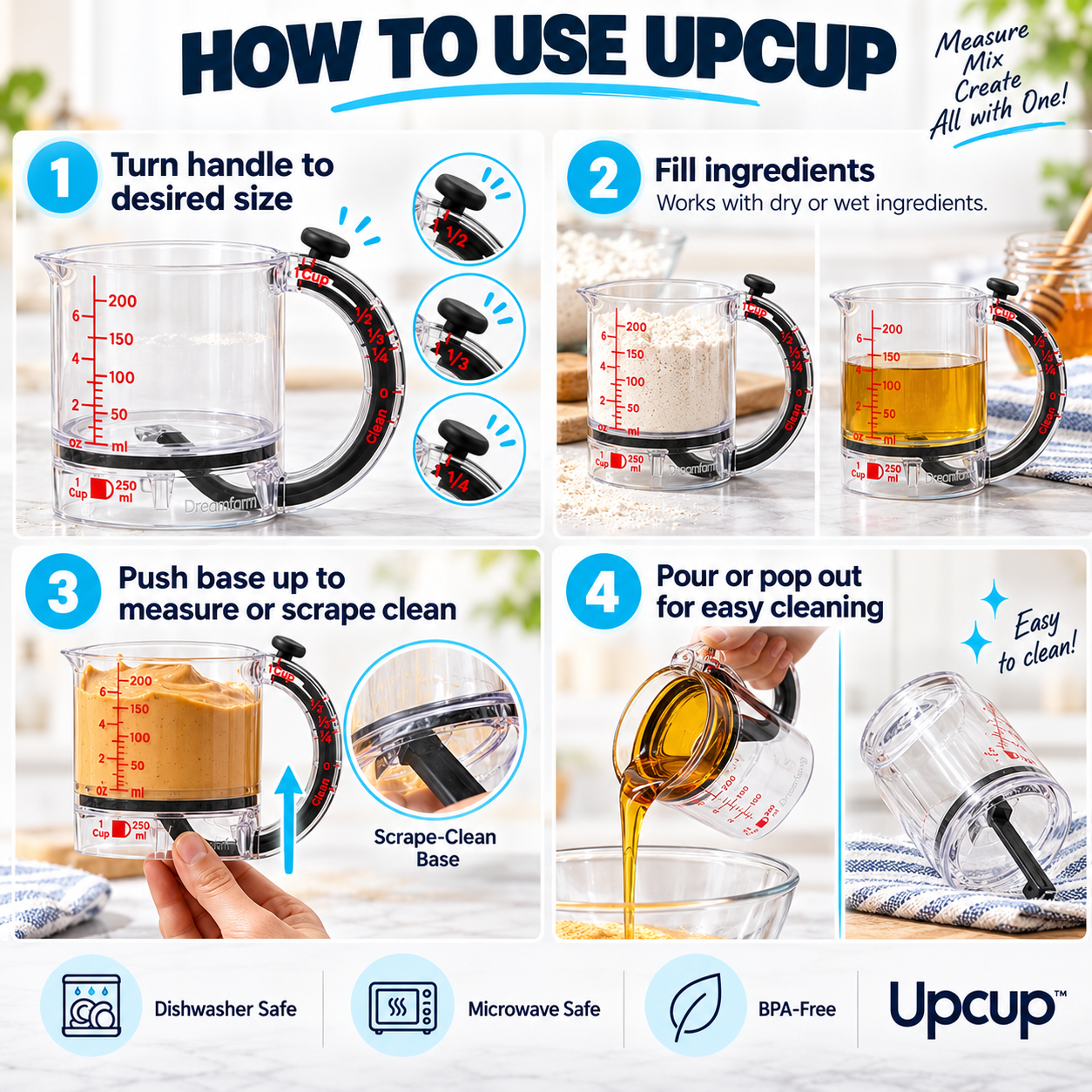 All-in-1 Adjustable Measuring Cup