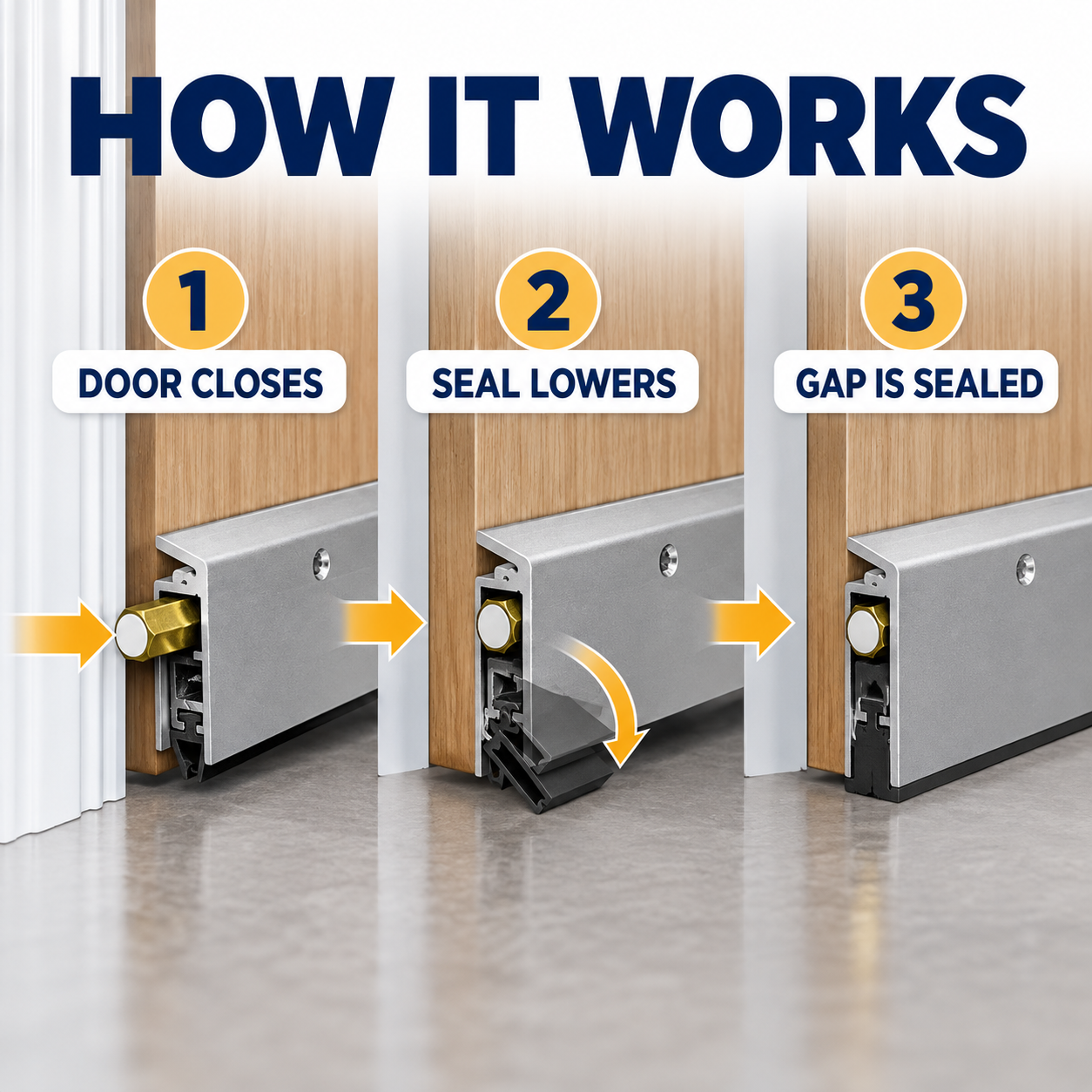 Automatic Drop-Down Door Bottom Seal