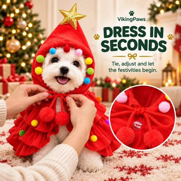 🎁Christmas Tree Dog Costume For Small Dogs &amp; Cats