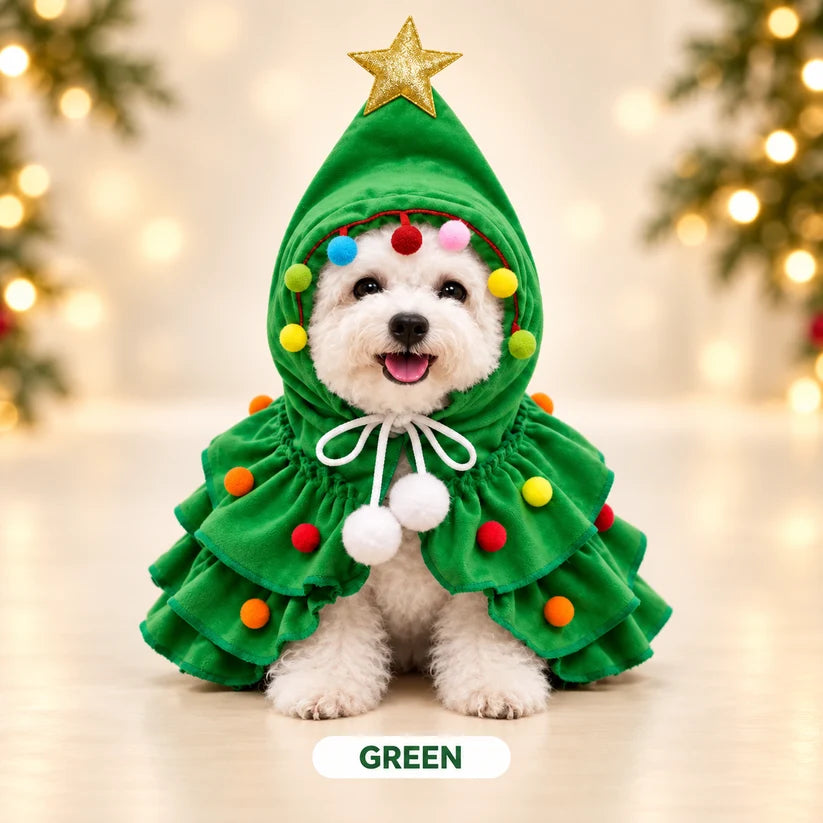 🎁Christmas Tree Dog Costume For Small Dogs &amp; Cats