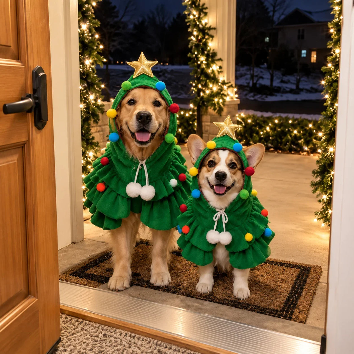 🎁Christmas Tree Dog Costume For Small Dogs &amp; Cats