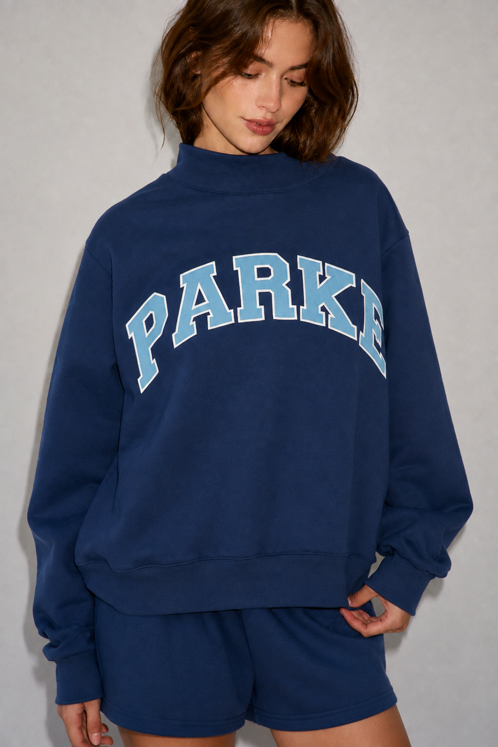 Women's Oversized Mock-Neck Sweatshirt