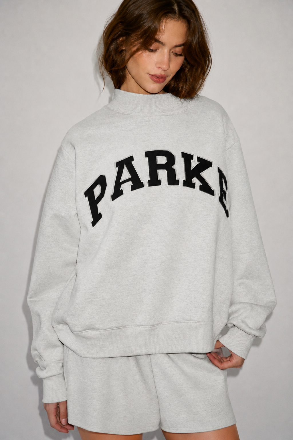 Women's Oversized Mock-Neck Sweatshirt