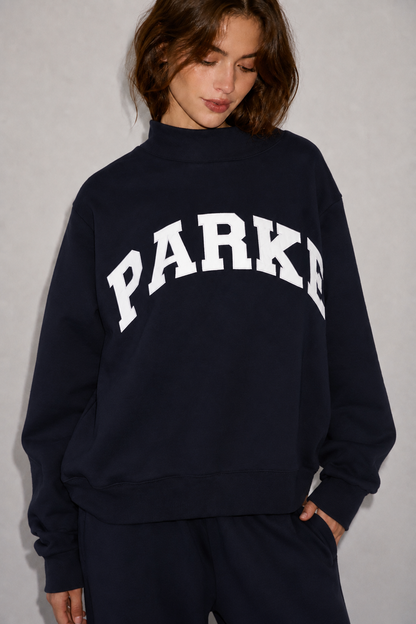 Women's Oversized Mock-Neck Sweatshirt