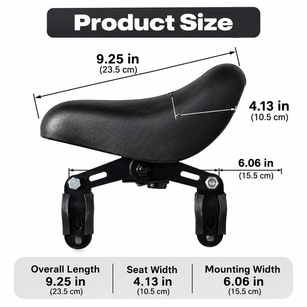 Front-Mounted Kids Bike Seat Set for Family Rides(3PCS)