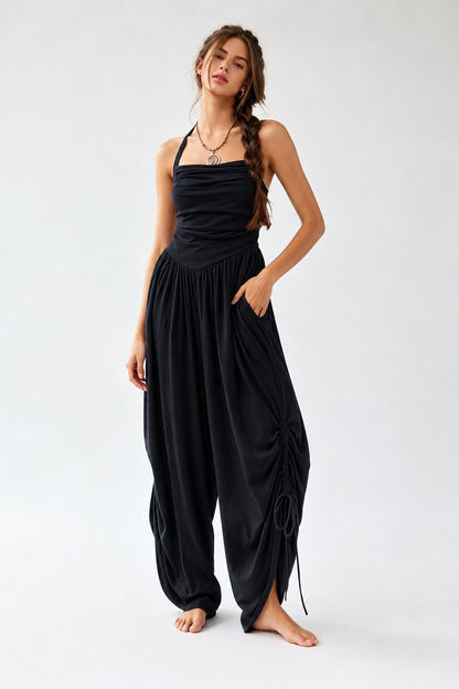 Women's Square Neck Wide-Leg Jumpsuit