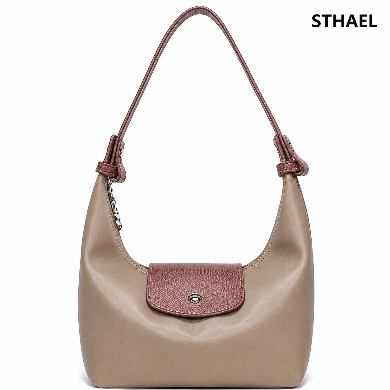 Women's Convertible Nylon Crescent Crossbody Bag
