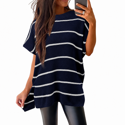 Women's Relaxed Knit Batwing Sleeve Sweater