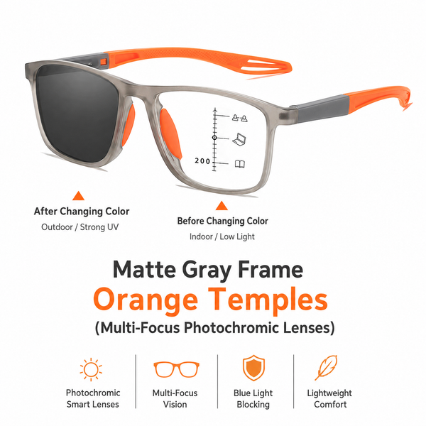 Adaptive Photochromic Multifocal Reading Glasses