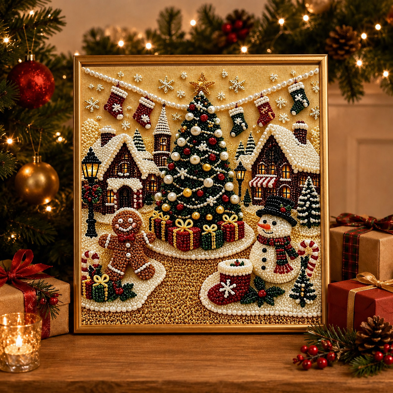DIY Christmas Pearl Diamond Painting Kit