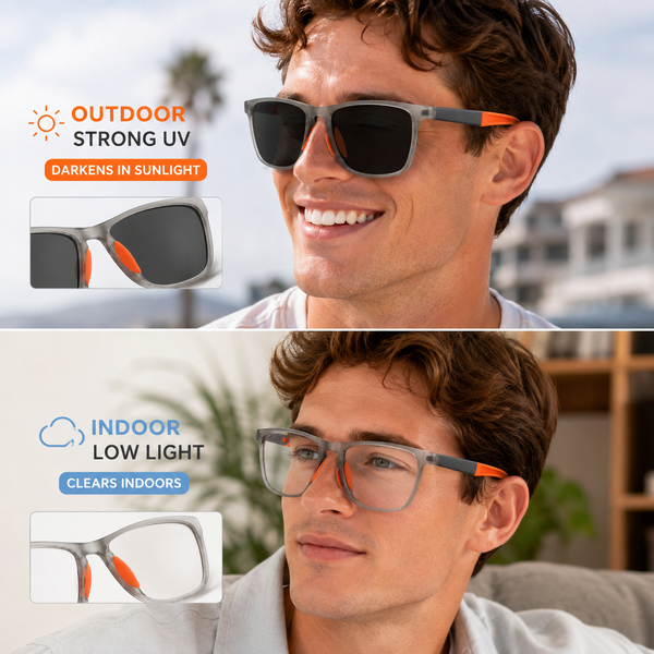 Adaptive Photochromic Multifocal Reading Glasses