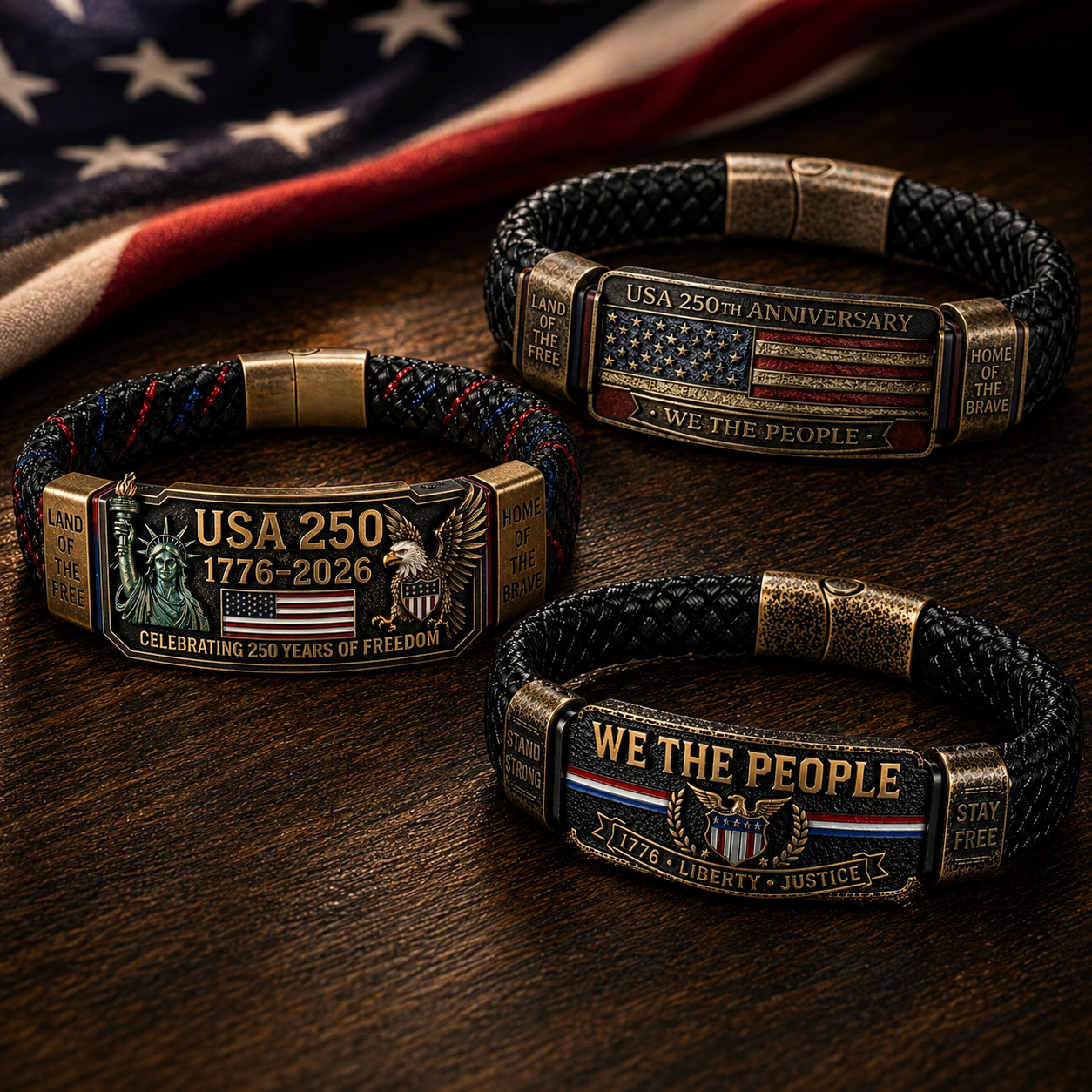 🔥Last Day 49% OFF🦅USA 250TM Freedom Legacy Bracelet (1776–2026)