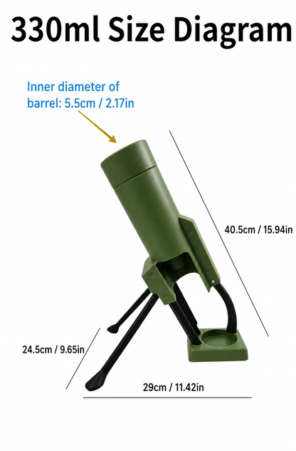 Beer Bottle Mortar Opener – Tactical Cap Launcher & Desktop Beer Opener
