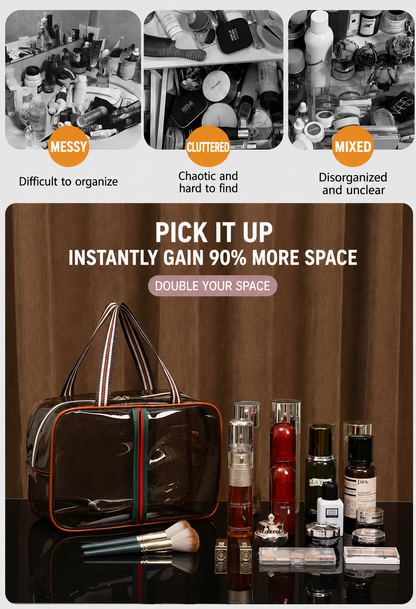 Retro Vintage Large Capacity Vanity Bag