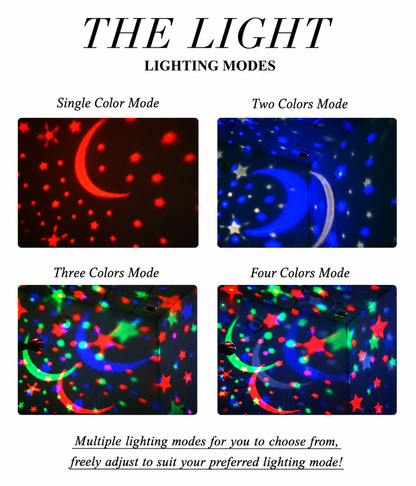 360° Rotating Star Projector Night Light – USB Galaxy Projection Lamp for Kids & Bedroom Decor