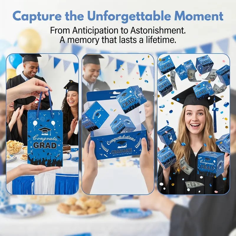 🎓 2026 Grad Surprise Exploding Money Box – Pop-Up Gift Set