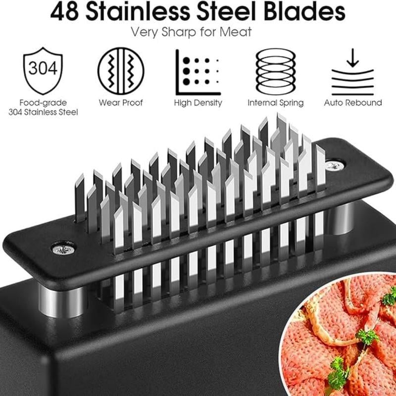 🔪 48-Blade Meat Tenderizer