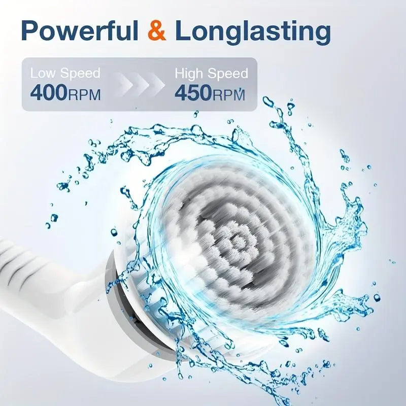 🚿✨ Cordless Power Scrubber – Extendable Handle, Long Battery Life, for Bathroom & Kitchen