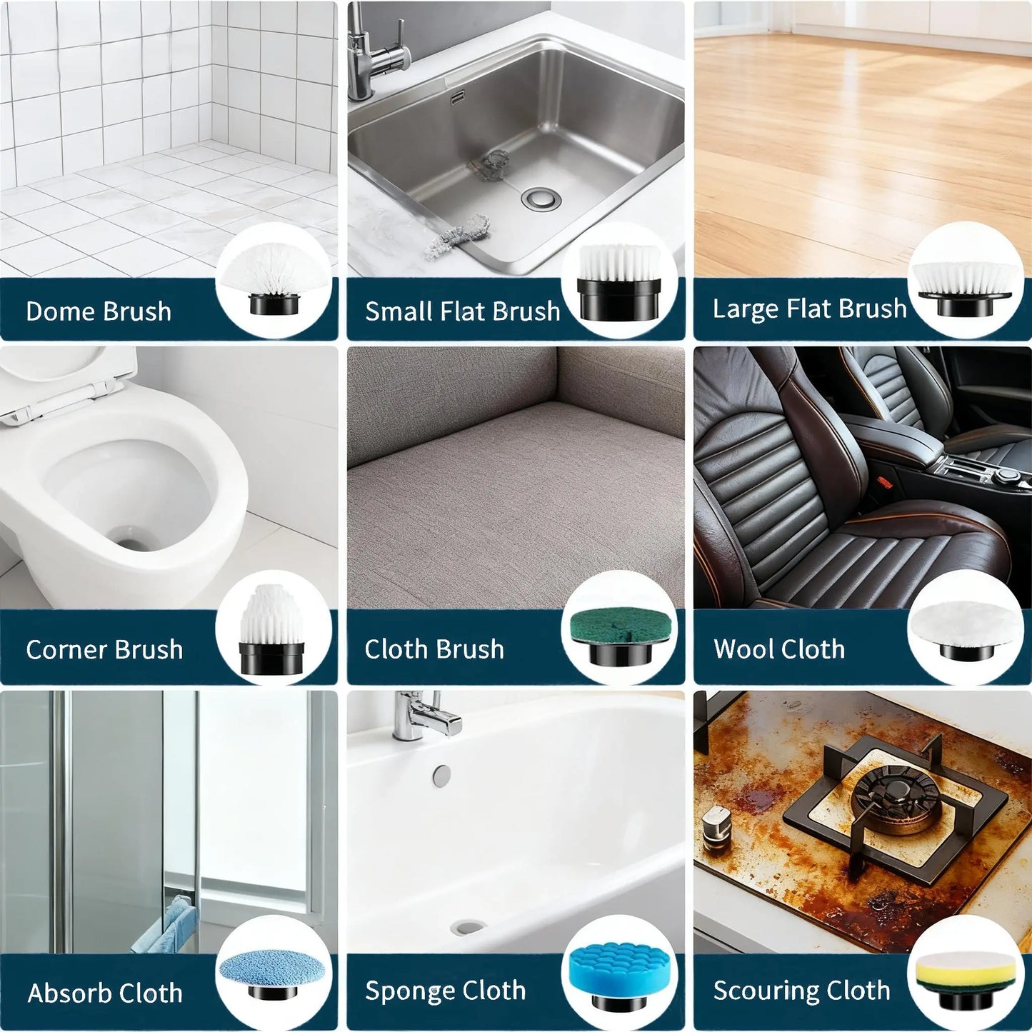 🚿✨ Cordless Power Scrubber – Extendable Handle, Long Battery Life, for Bathroom & Kitchen