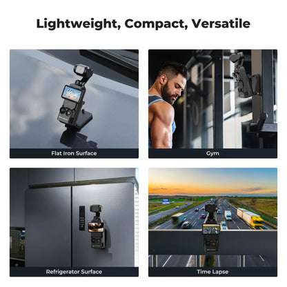 📷🧲 Adjustable Magnetic Mount for DJI Osmo Pocket 3 – Desktop Stand + Multi-Function Adapter