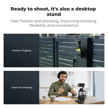 📷🧲 Adjustable Magnetic Mount for DJI Osmo Pocket 3 – Desktop Stand + Multi-Function Adapter